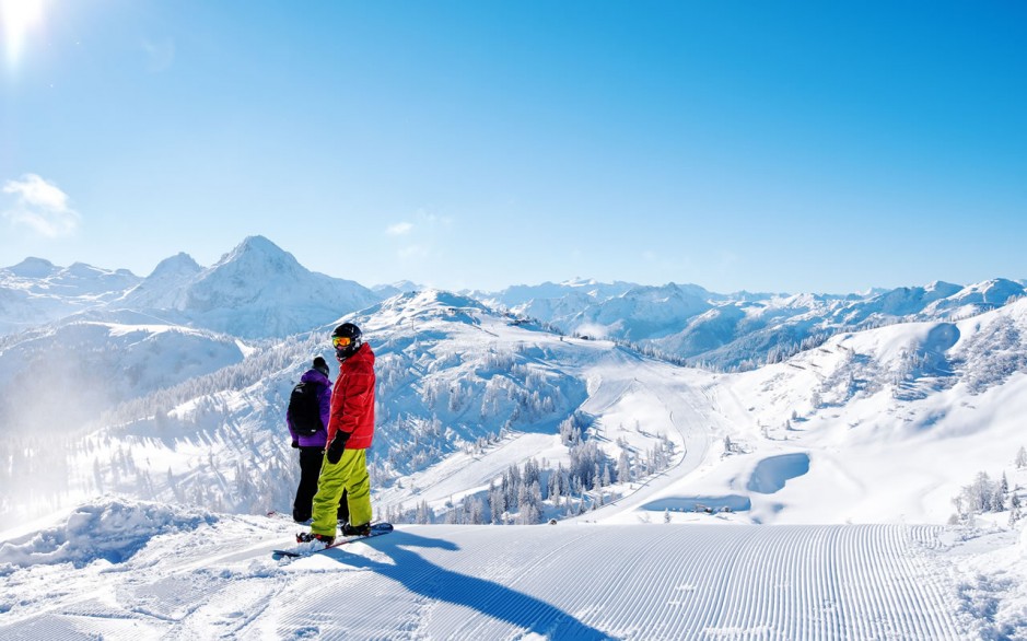 Snowboarden bei top präparierten Pisten in Ski amadé © TVB Wagrain Kleinarl