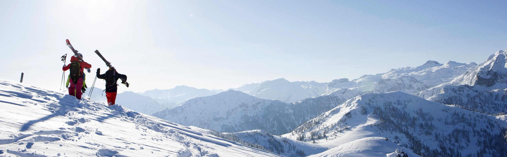 Skifahren in Wagrain, traumhafte Aussicht auf die Salzburger Bergwelt © TVB Wagrain Kleinarl
